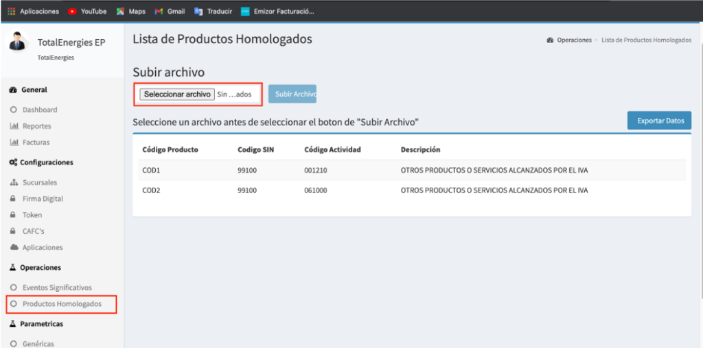 Seleccionar archivo